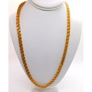 NWT Gay Boyer New York Yellow Gold Heavy Link Chain Necklace 30"